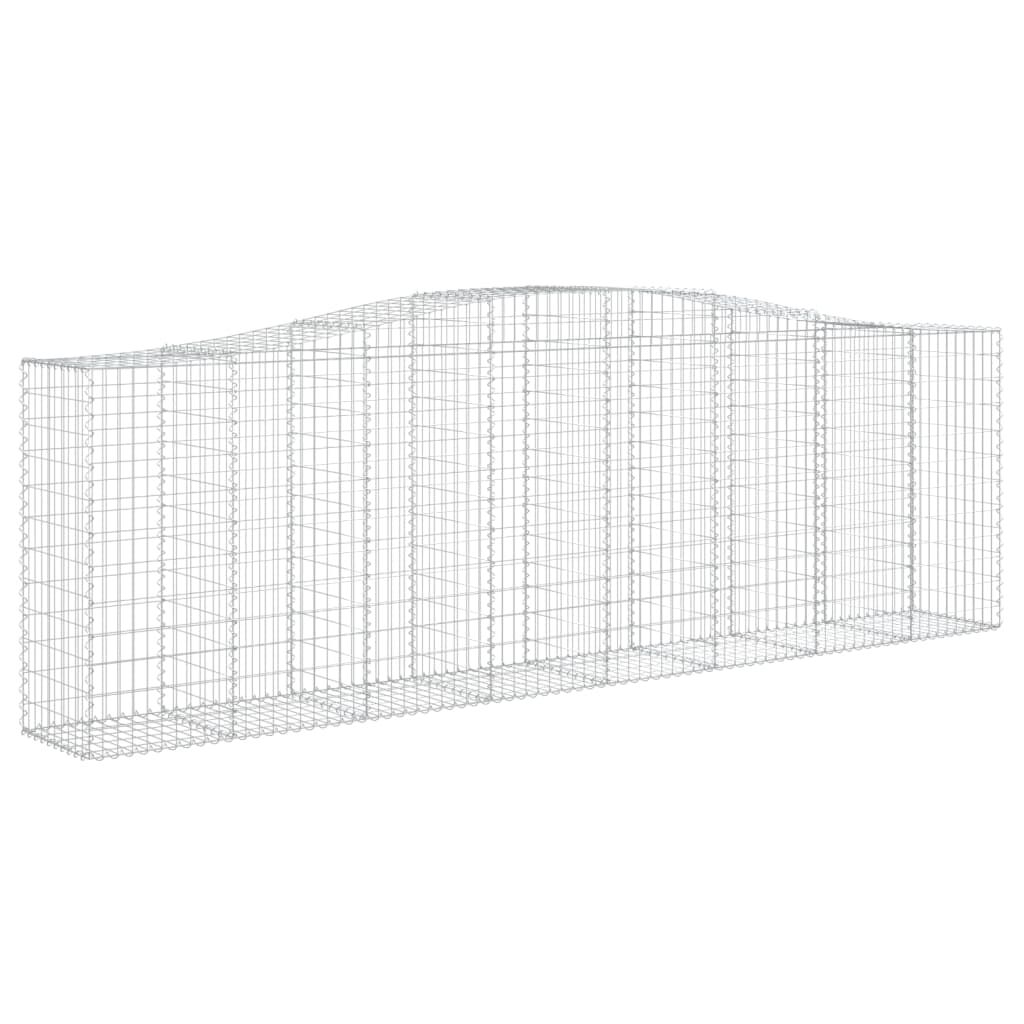 vidaXL Συρματοκιβώτια Τοξωτά 9 τεμ. 400x50x120/140 εκ. Γαλβαν. Ατσάλι