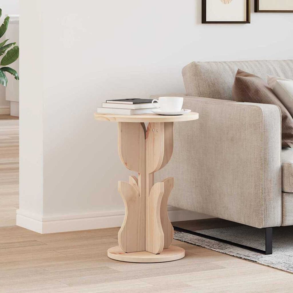 vidaXL Τραπεζάκι Πλευράς Φυσικό 39.5 x 39.5 x 53.5 εκ