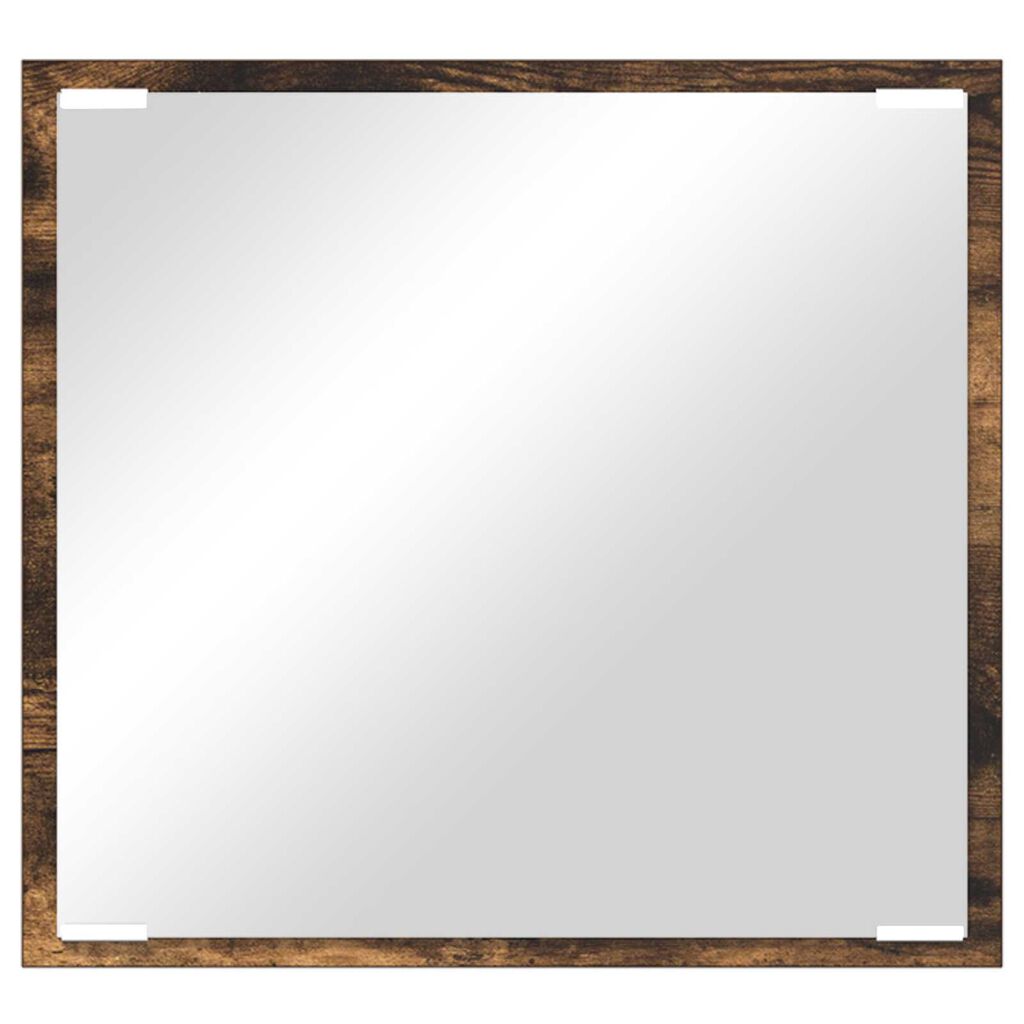 vidaXL Καθρέφτης Μπάνιου LED Καπνιστό Δρυς 40x8.5x37 εκ. Ξύλο