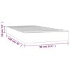 vidaXL Στρώμα με Pocket Springs Σκούρο Γκρι 90x190x20 εκ. Βελούδινο