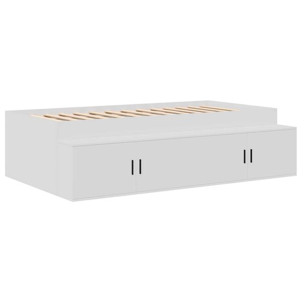 vidaXL Κρεβάτι Αποθήκευσης Λευκό 90x190 εκ
