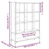 vidaXL Βιβλιοθήκη Καπνιστή Δρυς 102x30x141,5εκ. από Επεξεργασμένο Ξύλο