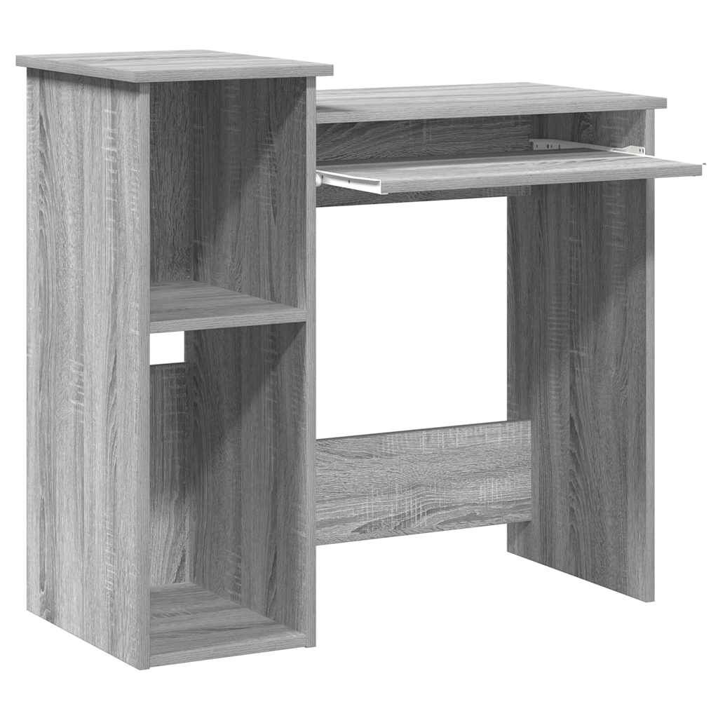 vidaXL Γραφείο με Ράφια Γκρι Sonoma 84x40x78 εκ. Επεξεργασμένο Ξύλο