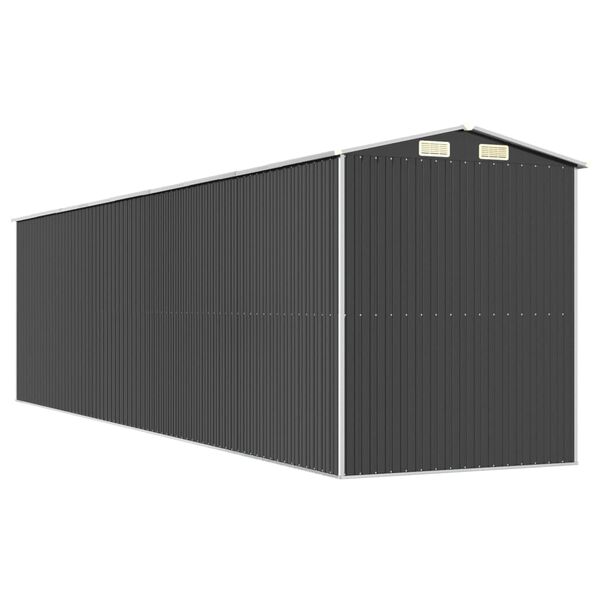 vidaXL Αποθήκη Κήπου Ανθρακί 192x772x223 εκ. Γαλβανισμένο Ατσάλι