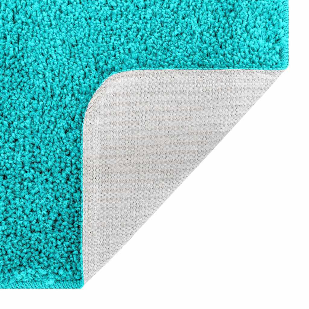 vidaXL Πατάκι μπάνιου 3 pcs Τιρκουάζ 50 x 50 cm Πολυπροπυλένιο