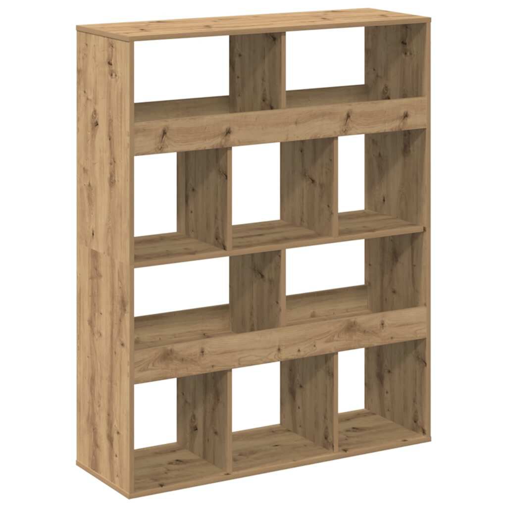 vidaXL Βιβλιοθήκη Αρτισιανή Δρυς 100x33x125,5εκ από Επεξεργασμένο Ξύλο