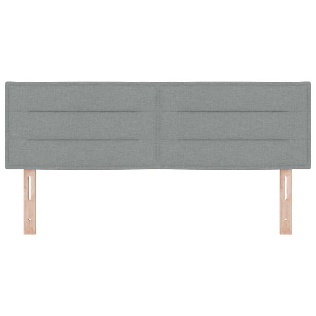vidaXL Κεφαλάρι με κεφαλάρι Ανοιχτό γκρι 140 cm ύφασμα