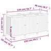 vidaXL Ζαρντινιέρα Κήπου με Επένδυση 150x50x75 εκ. Μασίφ Ξύλο Ακακίας