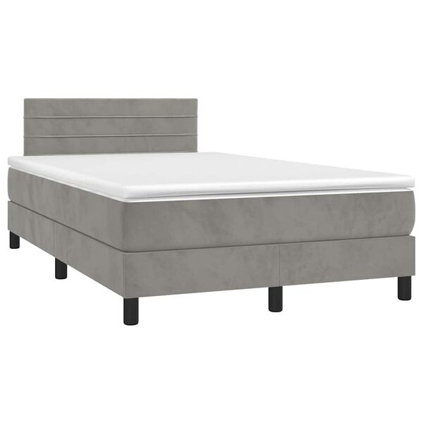 vidaXL &Kappa;&rho;&epsilon;&beta;ά&tau;&iota; Boxspring &mu;&epsilon; &Sigma;&tau;&rho;ώ&mu;&alpha; & LED &Alpha;&nu;.&Gamma;&kappa;&rho;&iota; 120x190&epsilon;&kappa;. &Beta;&epsilon;&lambda;&omicron;ύ&delta;&iota;&nu;&omicron;