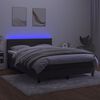 vidaXL &Kappa;&rho;&epsilon;&beta;ά&tau;&iota; Boxspring &mu;&epsilon; &Sigma;&tau;&rho;ώ&mu;&alpha; & LED &Sigma;&kappa;. &Gamma;&kappa;&rho;&iota; 140x190&epsilon;&kappa;. &Beta;&epsilon;&lambda;&omicron;ύ&delta;&iota;&nu;&omicron;