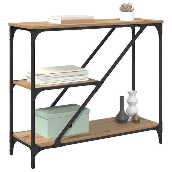 vidaXL &Tau;&rho;&alpha;&pi;έ&zeta;&iota; &kappa;&omicron;&nu;&sigma;ό&lambda;&alpha;&sigmaf; Artisan Oak 88,5 x 30 x 75 &epsilon;&kappa;.