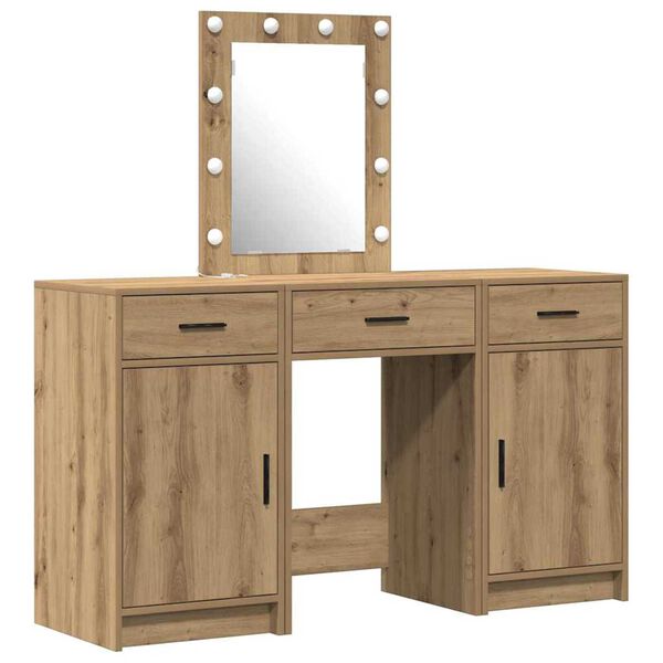 vidaXL Τραπέζι περιποίησης με συρτάρι 3 pcs Καφέ 50 x 41 x 135 εκ