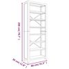 vidaXL Βιβλιοθήκη με 7 Επίπεδα 80 x 30 x 200 εκ. Μασίφ Ξύλο Ακακίας