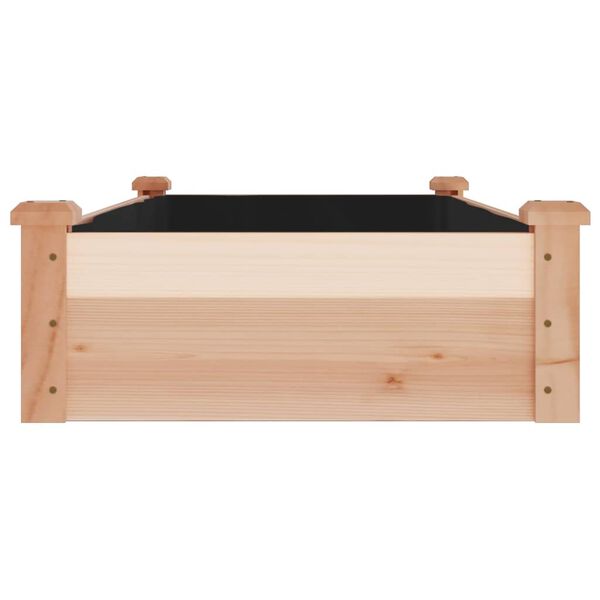 vidaXL Ζαρντινιέρα Υπερυψ. με Επένδυση 120x60x25 εκ. Μασίφ Ξύλο Ελάτης
