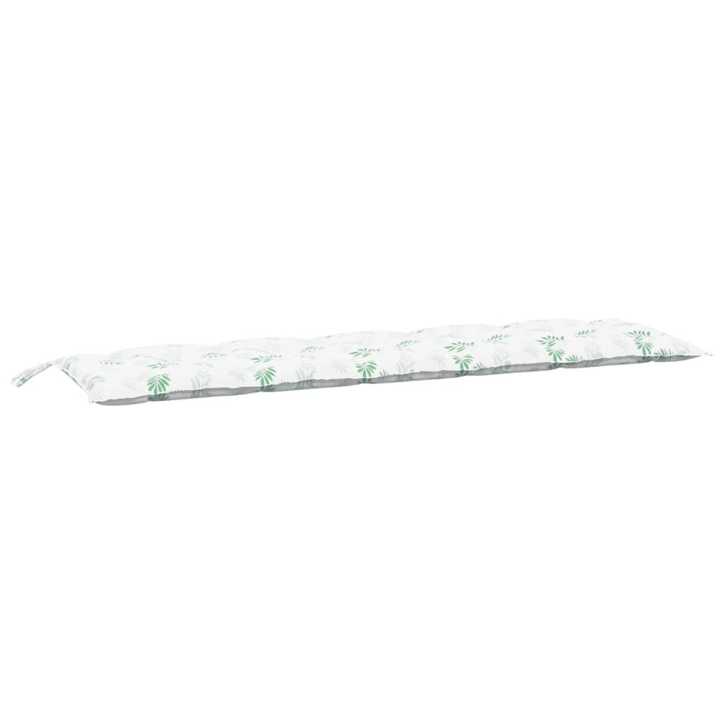 vidaXL Μαξιλάρι Πάγκου Κήπου Σχέδιο Φύλλων 180x50x7 εκ. Ύφασμα Oxford