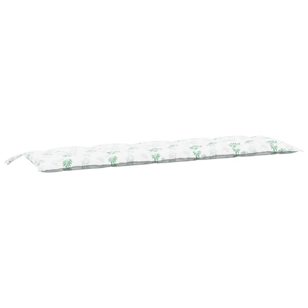 vidaXL Μαξιλάρι Πάγκου Κήπου Σχέδιο Φύλλων 180x50x7 εκ. Ύφασμα Oxford