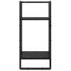 vidaXL Σετ ραφιών τοίχου με ράφι 4 pcs Μαύρη Οξυά 65 x 25 x 30 cm