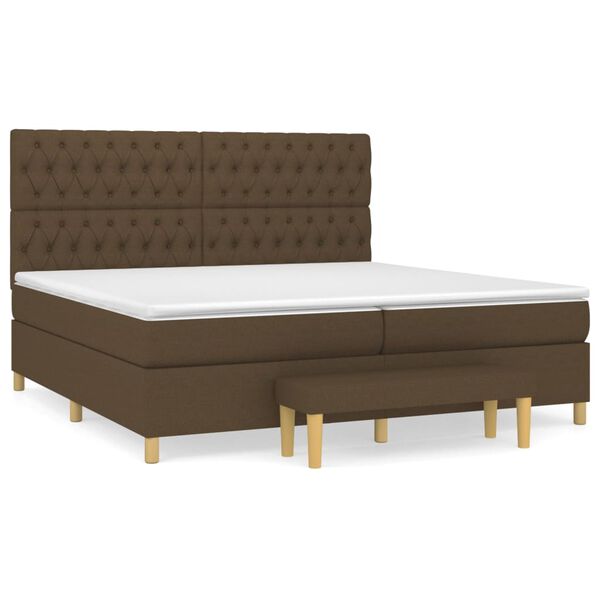vidaXL &Kappa;&rho;&epsilon;&beta;ά&tau;&iota; Boxspring &mu;&epsilon; &Sigma;&tau;&rho;ώ&mu;&alpha; &Sigma;&kappa;&omicron;ύ&rho;&omicron; &Kappa;&alpha;&phi;έ 200x200 &epsilon;&kappa;. &Upsilon;&phi;&alpha;&sigma;&mu;ά&tau;&iota;&nu;&omicron;