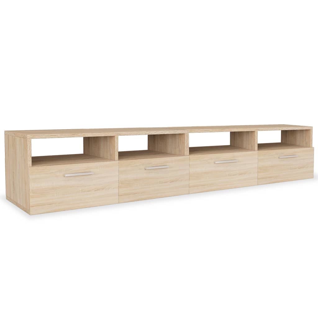vidaXL Έπιπλα Τηλεόρασης 2 τεμ. Χρ. Δρυός 95x35x36 εκ. από Επεξ. Ξύλο