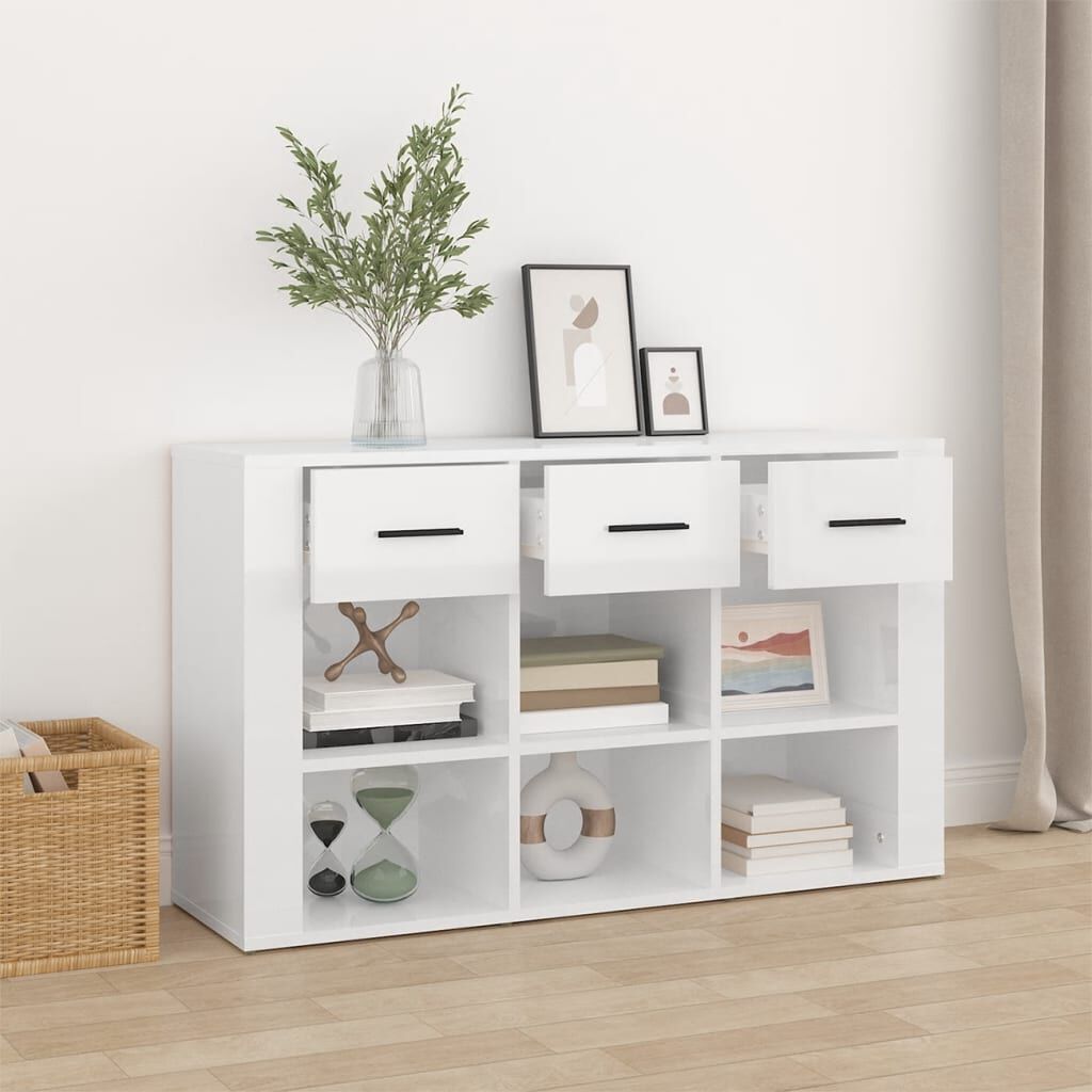 vidaXL Ντουλάπι Γυαλιστερό Λευκό 100x30x59,5 εκ. Επεξεργασμένο Ξύλο