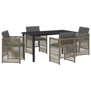 vidaXL &Sigma;έ&tau; &phi;&alpha;&gamma;&eta;&tau;&omicron;ύ &gamma;&iota;&alpha; &kappa;ή&pi;&omicron; 5 pcs &Gamma;&kappa;&rho;&iota; &Chi;ά&lambda;&upsilon;&beta;&alpha;&sigmaf; &mu;&epsilon; &epsilon;&pi;ί&sigma;&tau;&rho;&omega;&sigma;&eta; &pi;&omicron;ύ&delta;&rho;&alpha;&sigmaf;