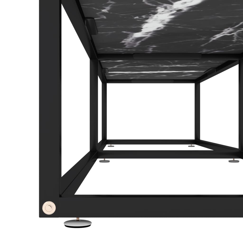 vidaXL Έπιπλο Τηλεόρασης Λευκό Όψη Μαρμάρου 180x40x40,5εκ Γυαλί Ασφαλ.