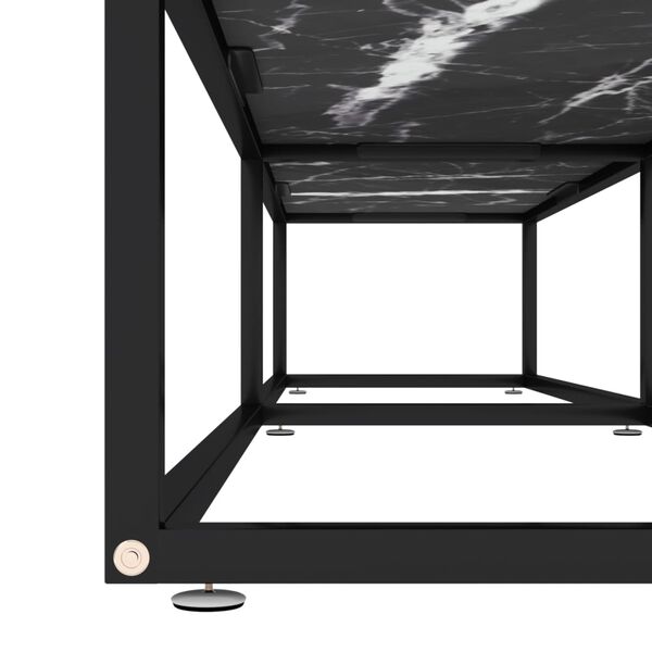 vidaXL Έπιπλο Τηλεόρασης Λευκό Όψη Μαρμάρου 180x40x40,5εκ Γυαλί Ασφαλ.