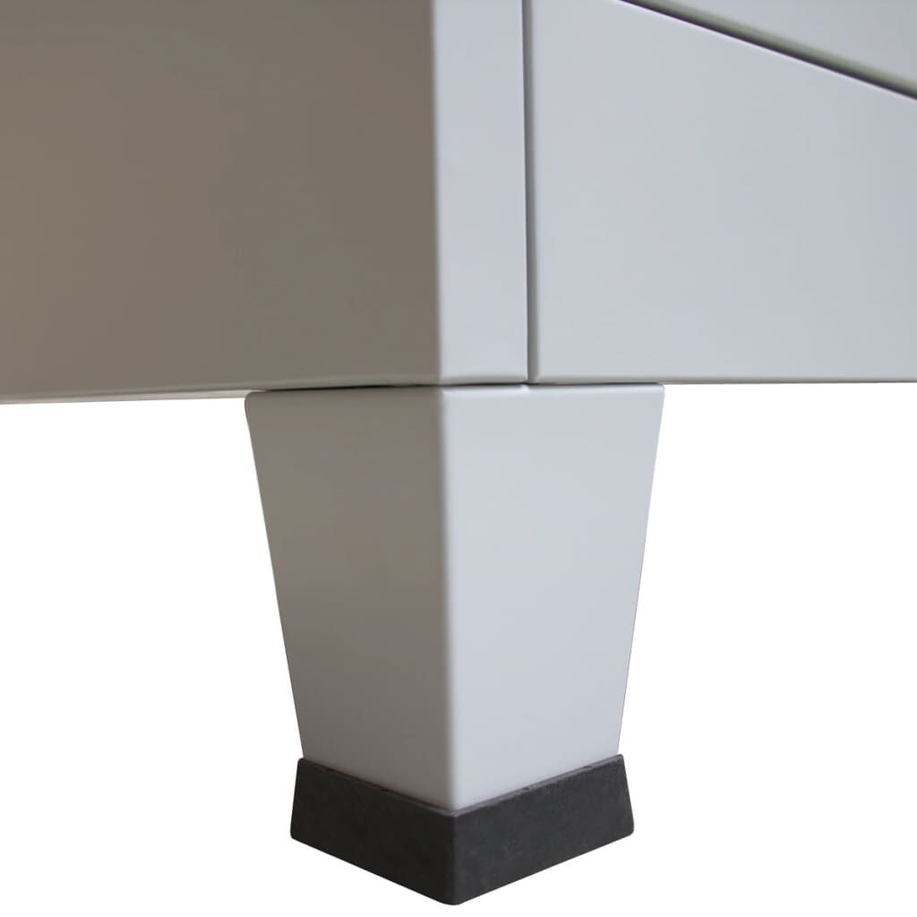 vidaXL Ντουλάπα Γραφείου με 2 Πόρτες Γκρι 90 x 40 x 180 εκ. Ατσάλινη