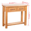 vidaXL Τραπέζι Κονσόλα με 2 Συρτάρια 83 x 30 x 73 εκ. Μασίφ Ξύλο Δρυός