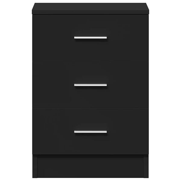 vidaXL Κομοδίνο Μαύρο 38 x 35 x 56 εκ. από Μοριοσανίδα