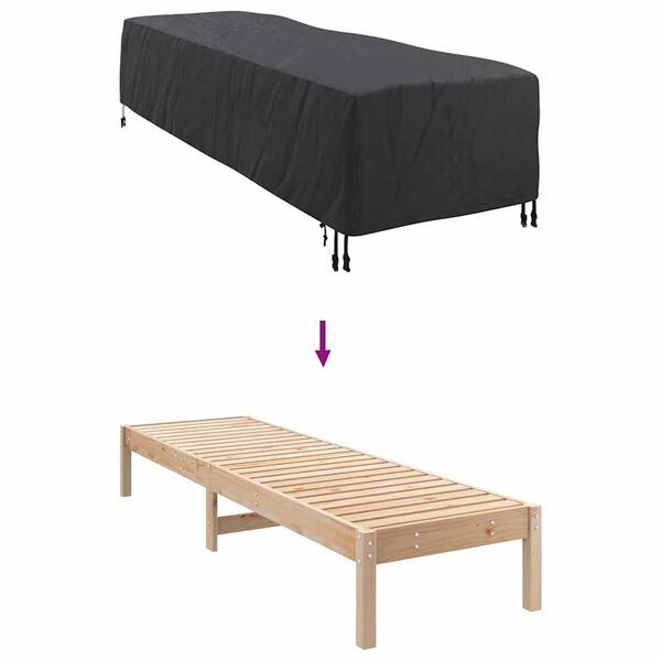 vidaXL Κάλυμμα επίπλων εξωτερικού χώρου 210 x 74 x 40 εκ