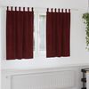 vidaXL Κουρτίνες με κουρτίνες 2 pcs Μπορντό 140 x 140 cm Βελούδο