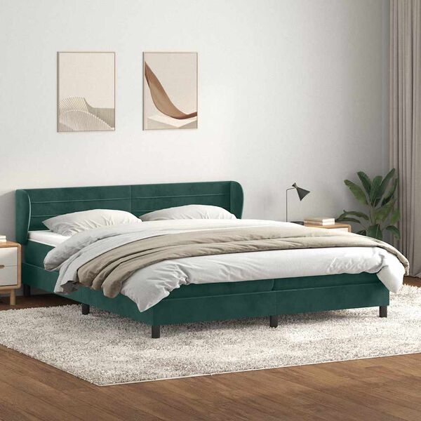 vidaXL Box Spring &Kappa;&rho;&epsilon;&beta;ά&tau;&iota; &mu;&epsilon; &sigma;&tau;&rho;ώ&mu;&alpha;&tau;&alpha; &Sigma;&kappa;&omicron;ύ&rho;&omicron; &pi;&rho;ά&sigma;&iota;&nu;&omicron; &Beta;&epsilon;&lambda;&omicron;ύ&delta;&iota;&nu;&omicron;