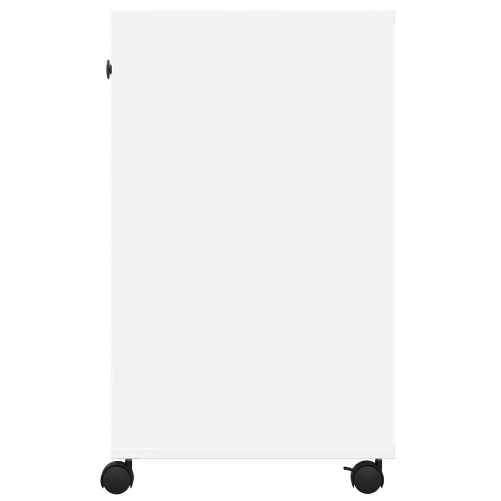 vidaXL Βάση Εκτυπωτή με Ρόδες Λευκή 60x40x68,5 εκ.