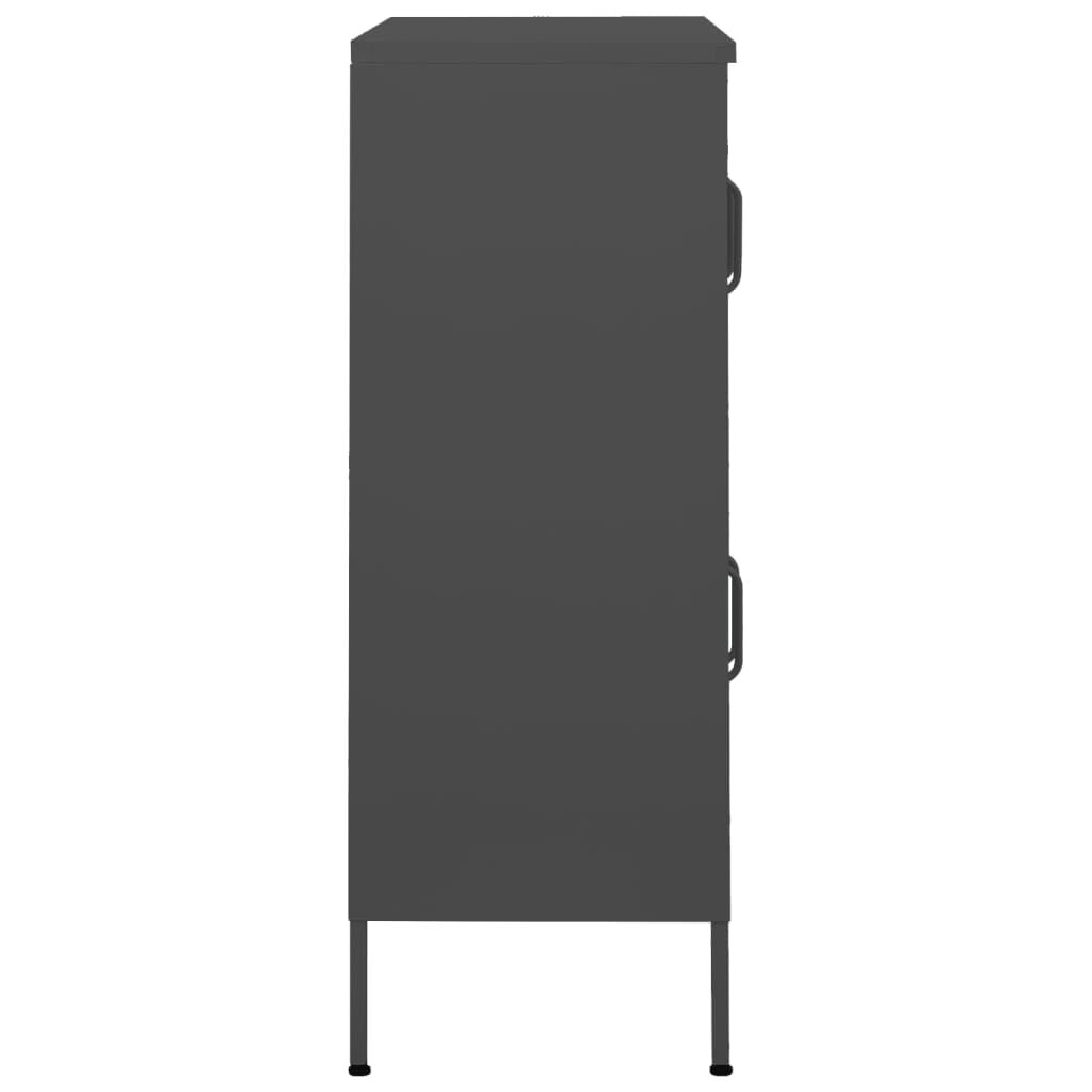 vidaXL Ντουλάπι Αποθήκευσης Ανθρακί 80 x 35 x 101,5 εκ. από Ατσάλι
