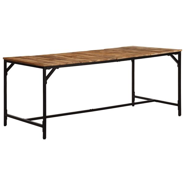 vidaXL Τραπεζαρία 180 x 90 x 75 εκ. από Μασίφ Ακατέργαστο Ξύλο Μάνγκο