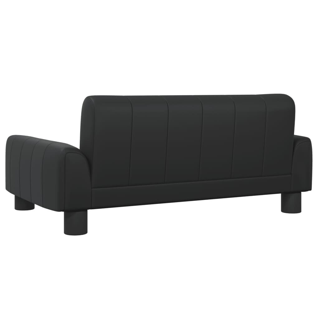 vidaXL Καναπές Παιδικός Μαύρος 70 x 45 x 30 εκ. από Συνθετικό Δέρμα