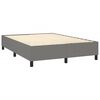 vidaXL Κρεβάτι Boxspring με Στρώμα Σκούρο Γκρι 140x190 εκ. Υφασμάτινο