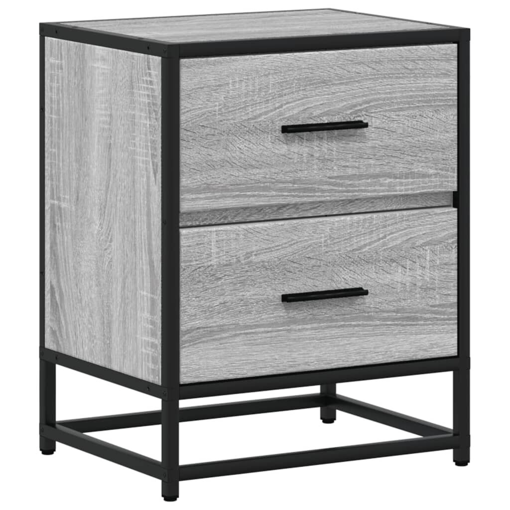 vidaXL Κομοδίνα 2 τεμ. Γκρι Sonoma 40x31x50 εκ. από Επεξεργασμένο Ξύλο