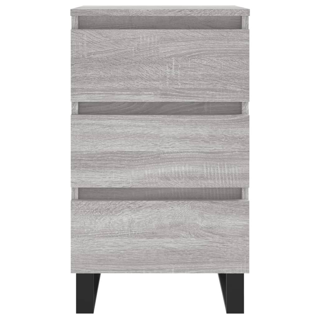 vidaXL Κομοδίνα 2 τεμ. Γκρι Sonoma 40x35x69 εκ. από Επεξεργασμένο Ξύλο