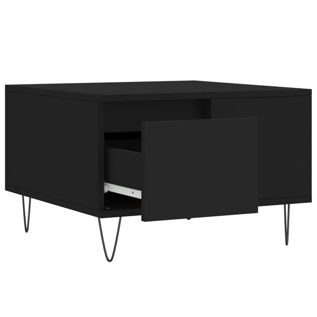 vidaXL Τραπεζάκι Σαλονιού Μαύρο 55x55x36,5 εκ. από Επεξεργασμένο Ξύλο
