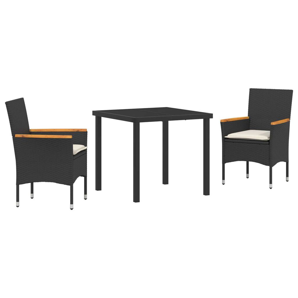 vidaXL Σέτ φαγητού για κήπο με μαξιλάρι 5 pcs Γκρι Πολυ ράταν