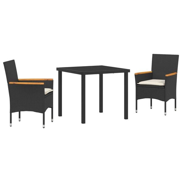 vidaXL Σέτ φαγητού για κήπο με μαξιλάρι 5 pcs Γκρι Πολυ ράταν