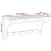 vidaXL Κρεμάστρα για Πετσέτες 60x30x35 εκ. από Μασίφ Ξύλο Καρυδιάς
