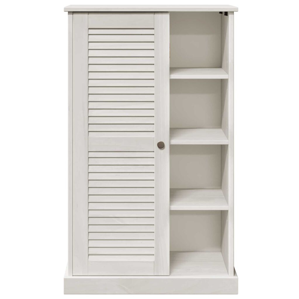 vidaXL Ντουλάπι Μπάνιου Λευκό 68 x 34 x 110 εκ. Μασίφ ξύλο πεύκου