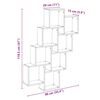 vidaXL Ράφι κύβος τοίχου Παλιό ξύλο 90x15x119,5 cm Κατασκευασμένο ξύλο
