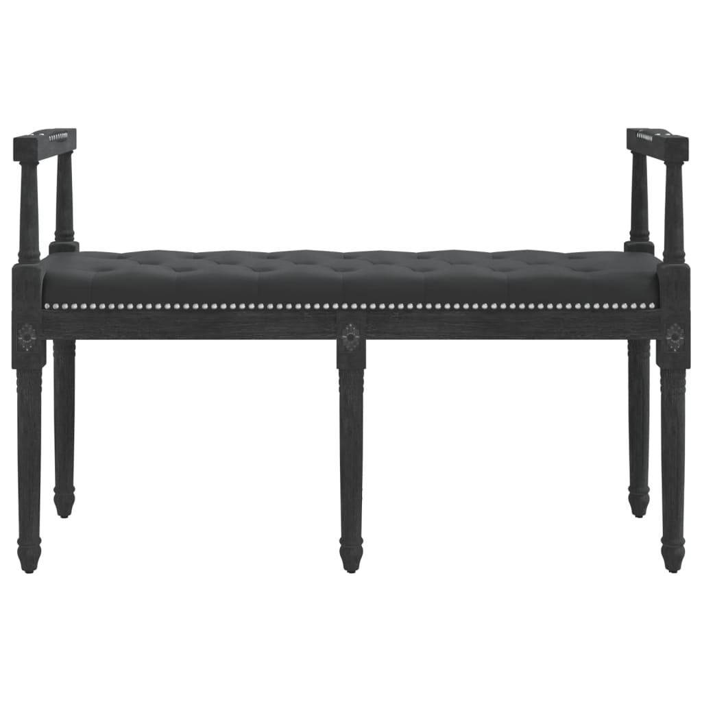 vidaXL Πάγκος Μαύρος 110x40x70 εκ. Βελούδινος