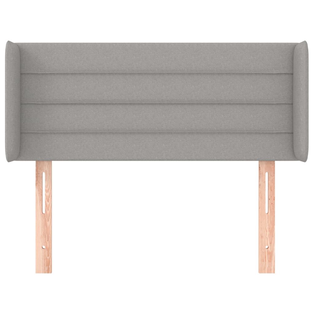 vidaXL Κεφαλάρι με Πτερύγια Ανοιχτό Γκρι 103x16x78/88 εκ. Υφασμάτινο