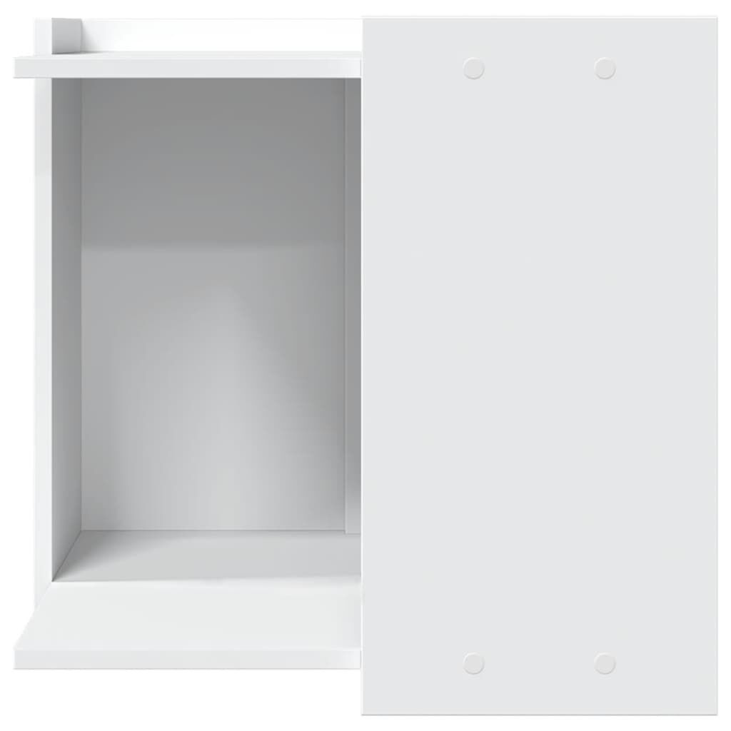 vidaXL Τουαλέτα Γάτας Περίφραξη Λευκό 53x53x51 εκ. Επεξεργασμ. Ξύλο