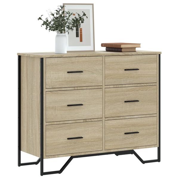 vidaXL Συρταριέρα Sonoma Δρυς 91x35,5x74,5 εκ. από Επεξεργ. Ξύλο